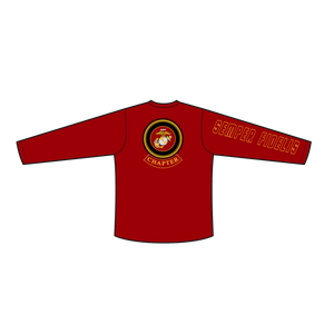 Adult Marine Riders Supporters Blackout Long-sleeved T-Shirt