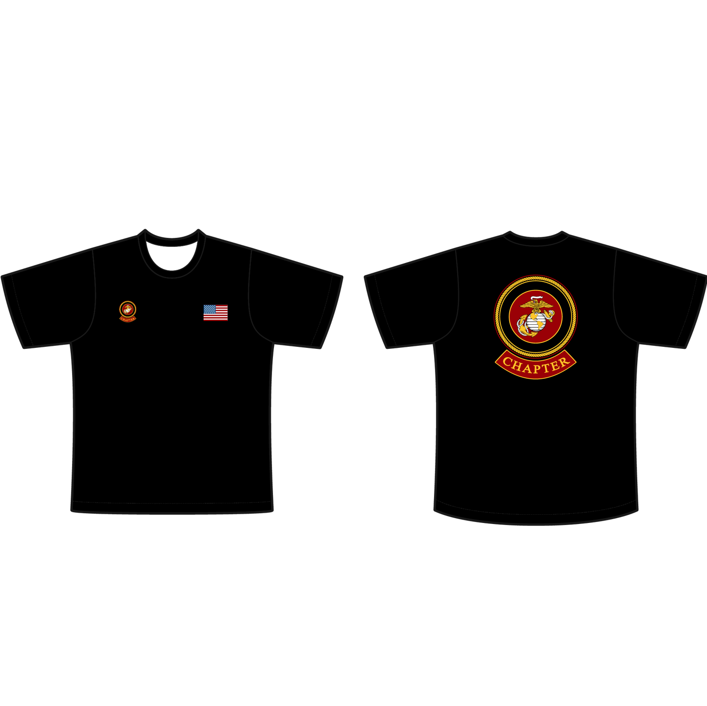 Adult Marine Riders Supporters Blackout Crew Neck T-Shirt