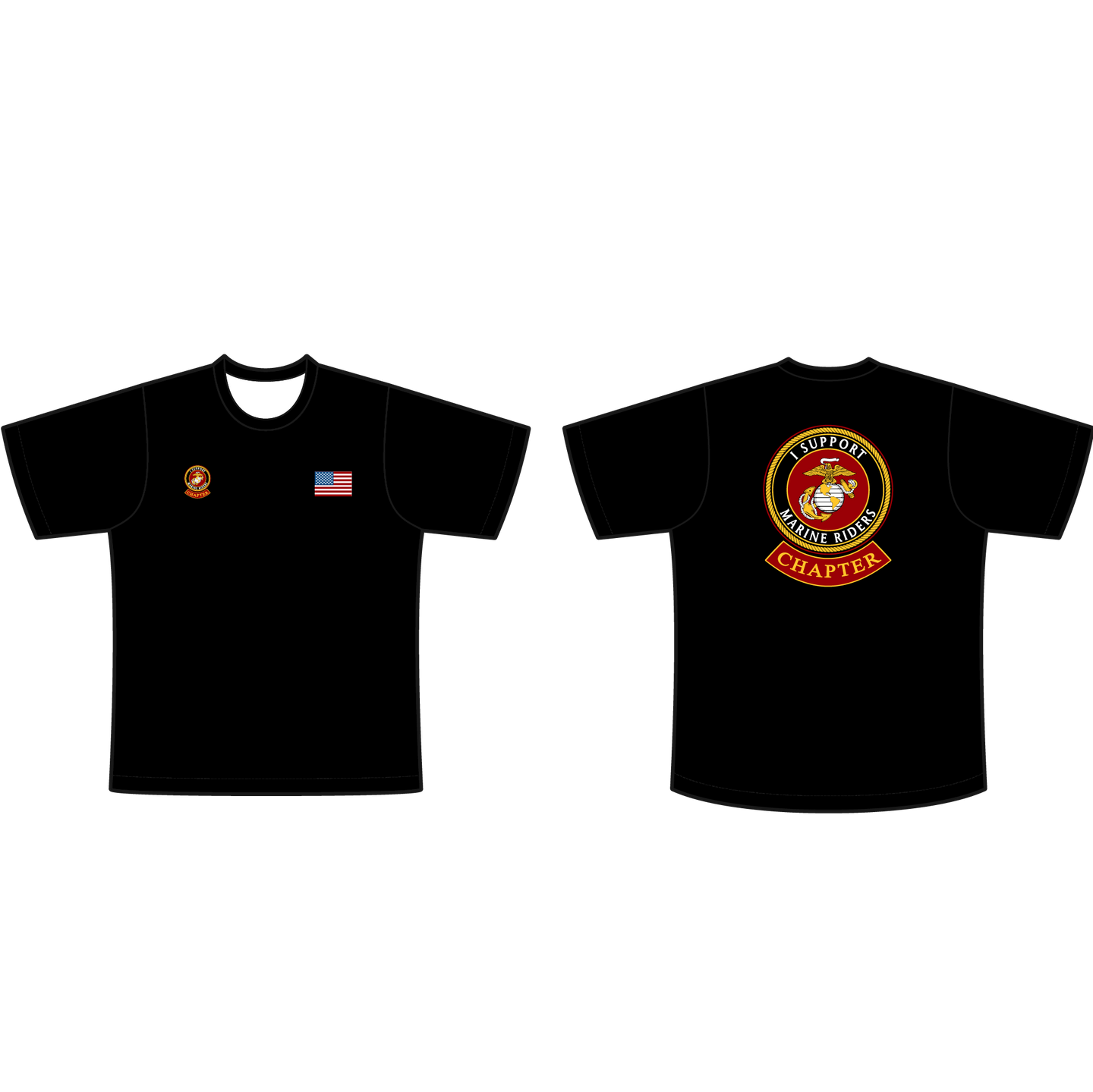 Adult Marine Riders Supporters Crew Neck T-Shirt