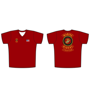 Adult Marine Riders Blackout V-neck T-Shirt