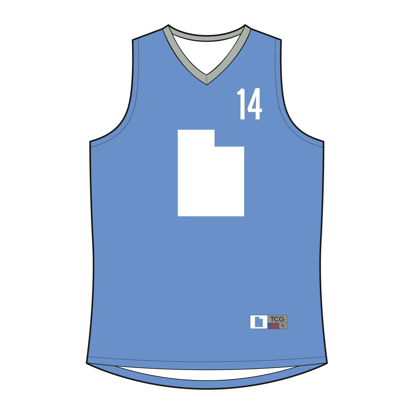 Youth Reversible Basketball Jersey-Utah Carstensen