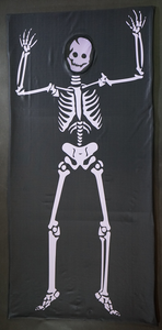 Youth Skeleton Costume Sacks with Functional "See Out" Front Head