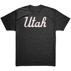 Men's Team Utah Vintage Black Triblend T-Shirt
