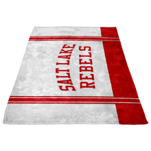 Load image into Gallery viewer, Classic White Salt Lake Rebels Sherpa Blanket