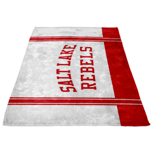 Classic White Salt Lake Rebels Sherpa Blanket