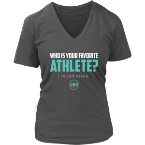 Women IDA Favorite Athlete V-Neck T-Shirt
