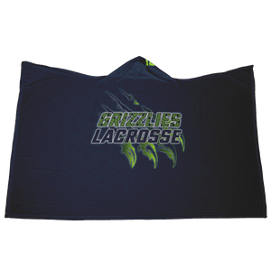Copper Hills Grizzlies Lacrosse Premium Hooded Sherpa Blanket with Personalized Mittens