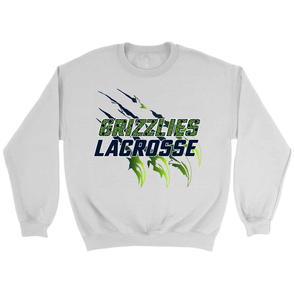 Adult Copper Hills Grizzlies Lacrosse Personalized Sweatshirt