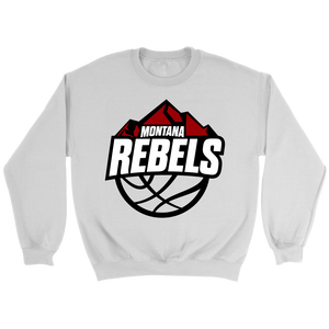 Adult Montana Rebels Sweatshirt (White on Black Logo)