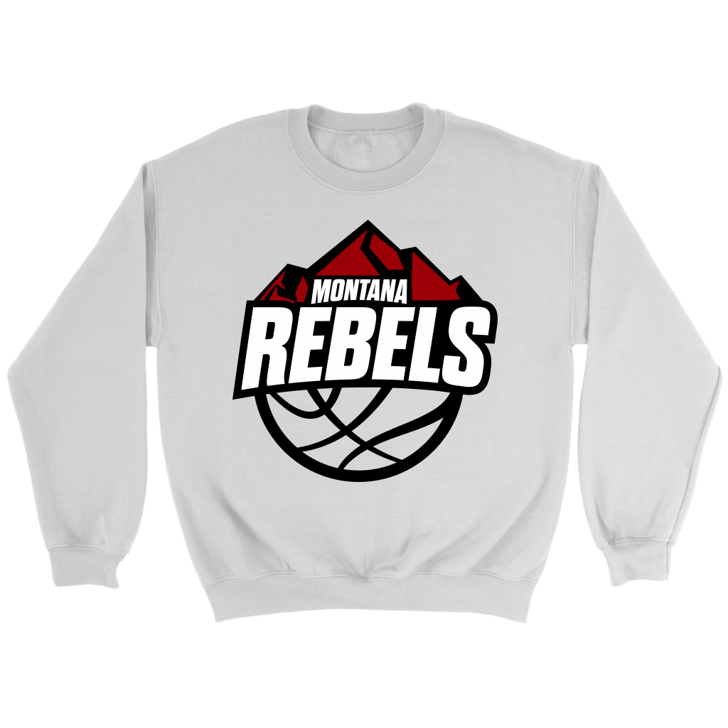 Adult Montana Rebels Sweatshirt (White on Black Logo)
