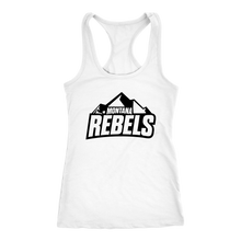 Load image into Gallery viewer, Women&#39;s Montana Rebels (Front and Back Print) White Racerback Tank