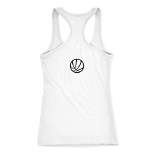 Load image into Gallery viewer, Women&#39;s Montana Rebels (Front and Back Print) White Racerback Tank