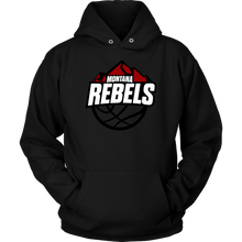 Load image into Gallery viewer, Adult Montana Rebels (White on Black Logo) Hoodie