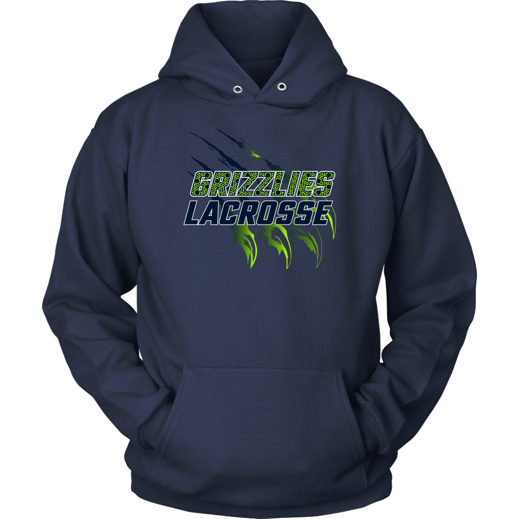 Adult Copper Hills Grizzlies Lacrosse Personalized Hoodie - ANDERSON 42