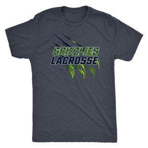 Men's Triblend Copper Hills Grizzlies Lacrosse Personalized T-Shirt