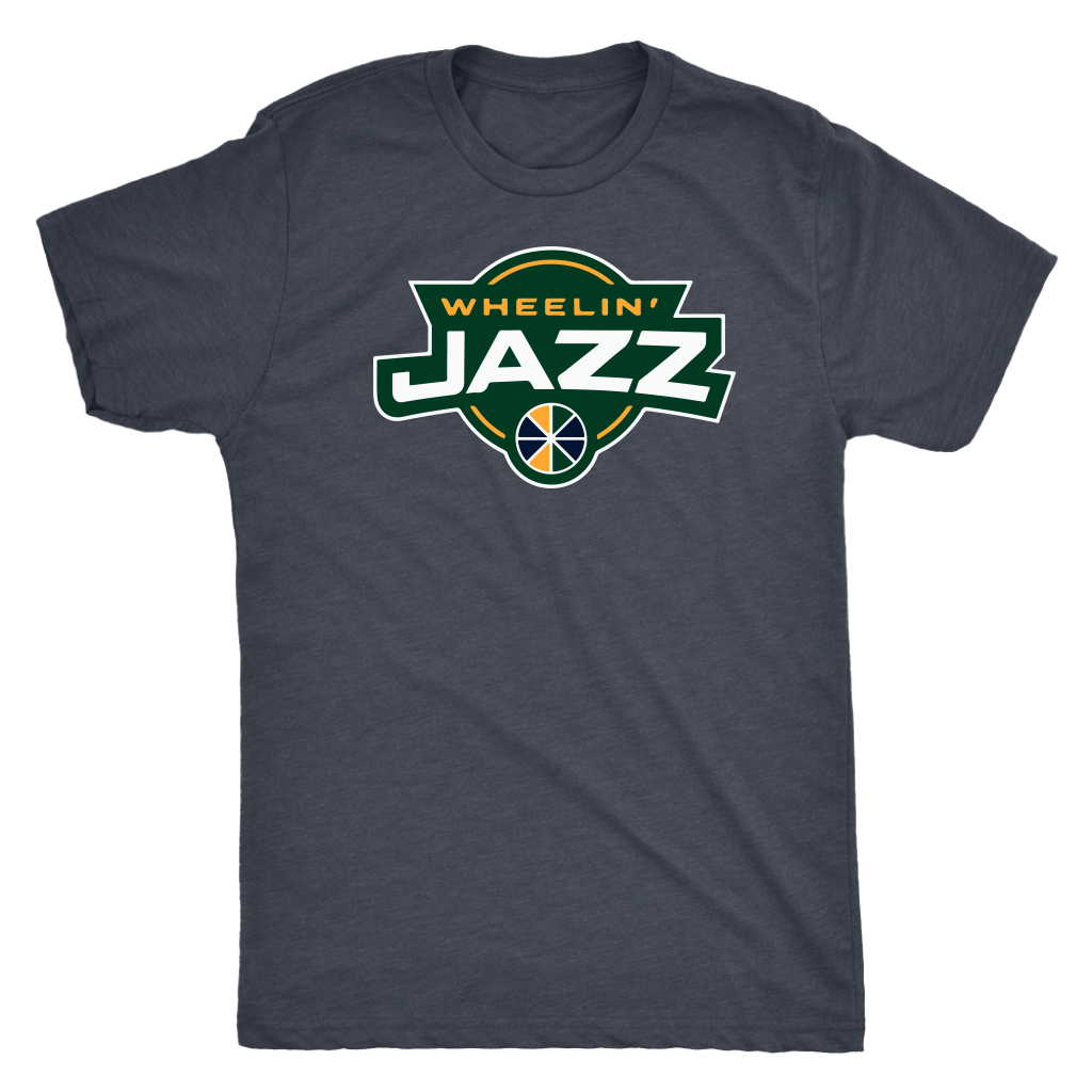 Men's Wheelin' Jazz Triblend Wheelin' T-Shirt