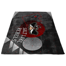 Load image into Gallery viewer, Salt Lake Rebels Abstract Sherpa Blanket