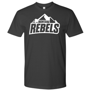 Men's Montana Rebels (Front and Back Print) Black T-Shirt