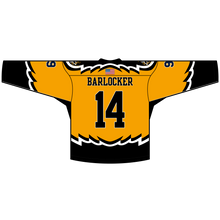 Load image into Gallery viewer, Cluster Pucks V-Neck Away Goalie Hockey Jersey