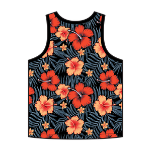 The Compound Floral Orange Custom Men's Tank
