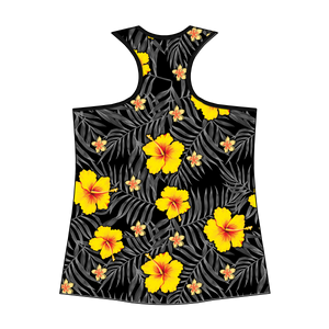 The Compound Floral Yellow Custom Women's Tank