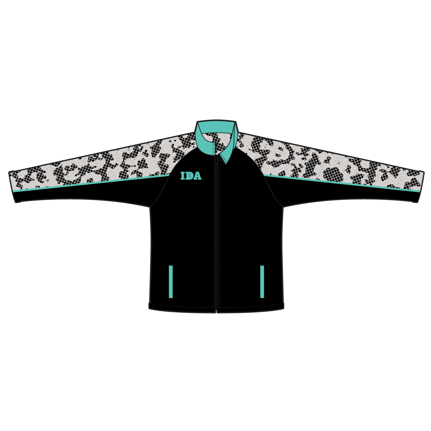 Men's Inspire Dance Academy Boxed Camo Teal Full-Zip Jacket
