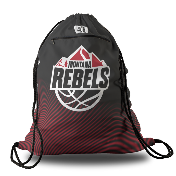 Montana Rebels Oversized Premium Cinch Bag with Zip Pocket and Personalization
