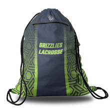 Load image into Gallery viewer, Copper Hills Grizzlies Oversized Premium Cinch Bag with Zip Pocket and Personalization