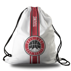 Salt Lake Lady Rebels Oversized Premium Cinch Bag with Zip Pocket and Personalization