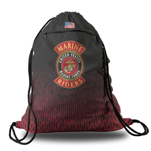 Marine Riders Oversized Premium Cinch Bag with Zip Pocket