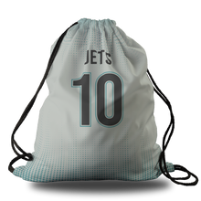 Load image into Gallery viewer, Jets Oversized Premium Cinch Bag with Zip Pocket and Personalization