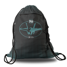 Load image into Gallery viewer, Jets Oversized Premium Cinch Bag with Zip Pocket and Personalization