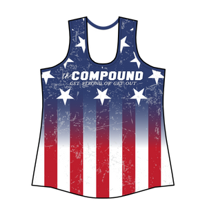 The Compound Independence Day Custom Women's Racerback Tank