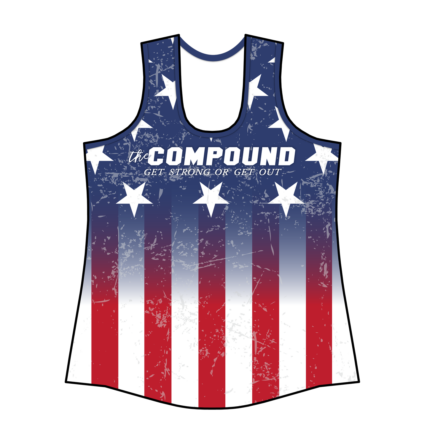 The Compound Independence Day Custom Women's Racerback Tank