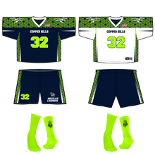 Load image into Gallery viewer, Men&#39;s Official Copper Hills Grizzlies Lacrosse Reversible Game Uniform Bundle
