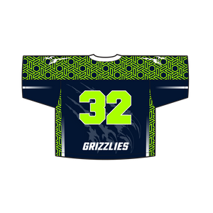Men's Official Copper Hills Grizzlies Lacrosse Reversible Game Uniform Bundle