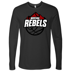 Adult Montana Rebels (White on Black Logo) Long Sleeve Shirt
