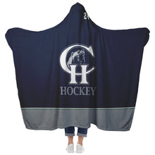 Load image into Gallery viewer, Copper Hills Hockey Home Premium Hooded Sherpa Blanket