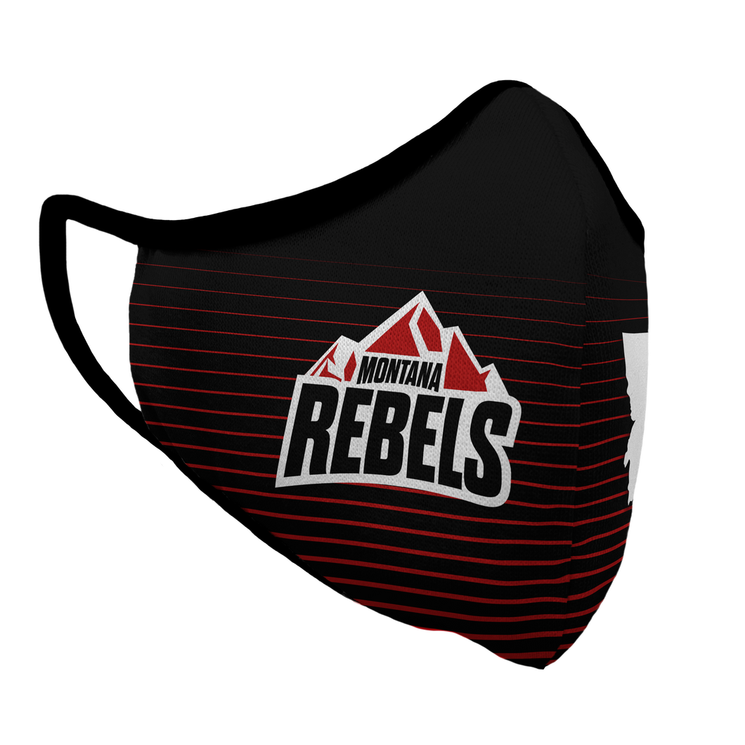 Personalized Montana Rebels Premium Fitted Reversible Face Cover