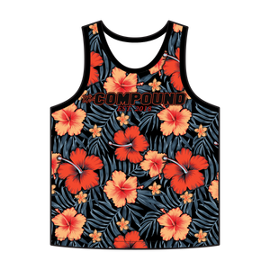The Compound Floral Orange Custom Men's Tank