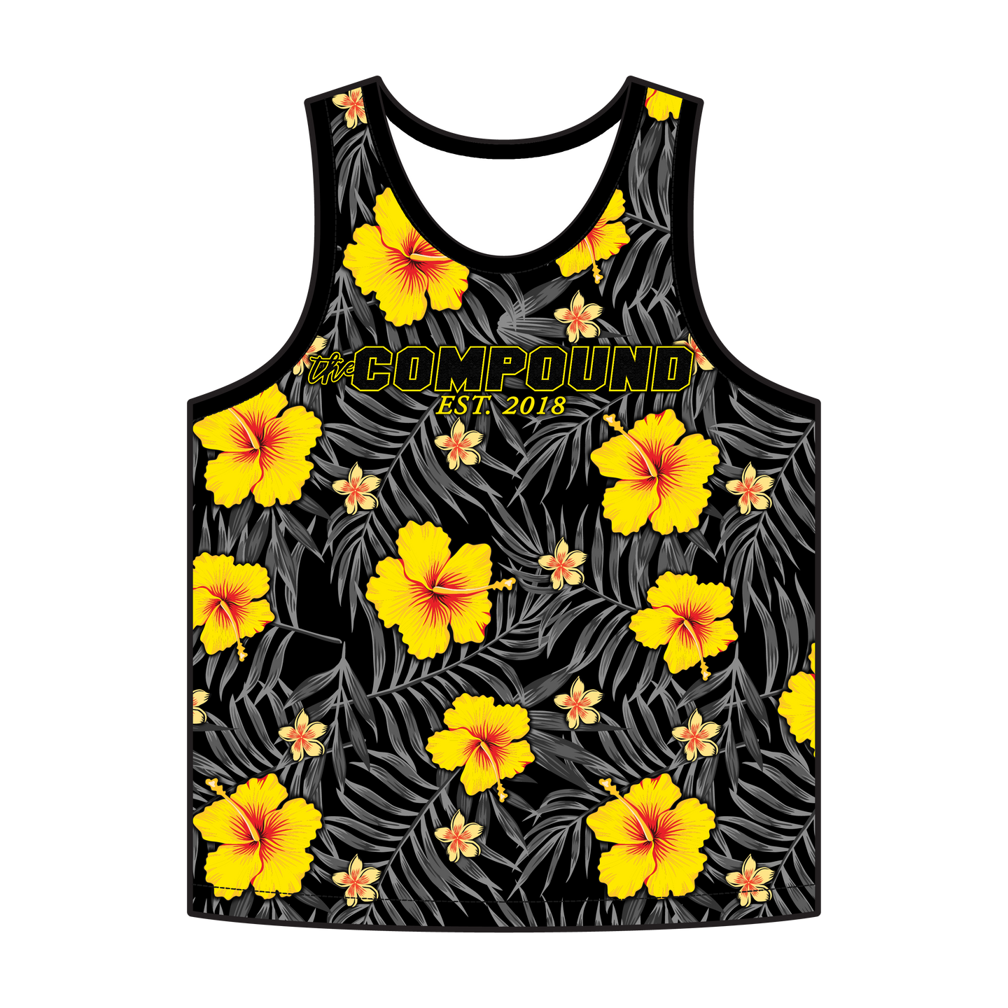 The Compound Floral Yellow Custom Men's Tank