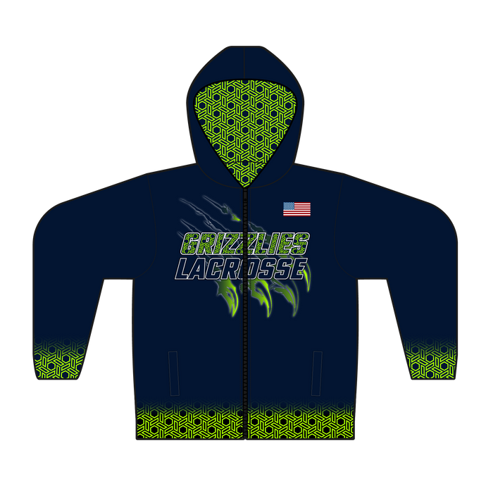 Youth Copper Hills Grizzlies Full-Zip Hoodie Jacket with Custom Printed Liner & Personalization
