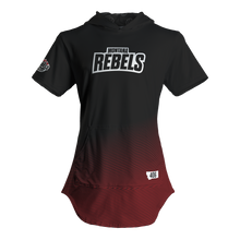 Load image into Gallery viewer, Men&#39;s Montana Rebels Short Sleeve Hooded Shirt with Hip Hop Hem and Kango Pouch Pocket