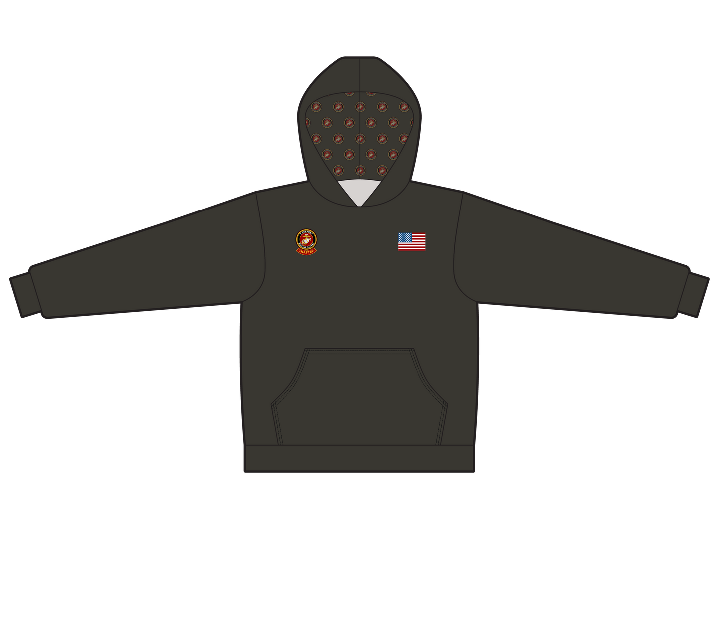 Adult Marine Riders Supporter Hoodie