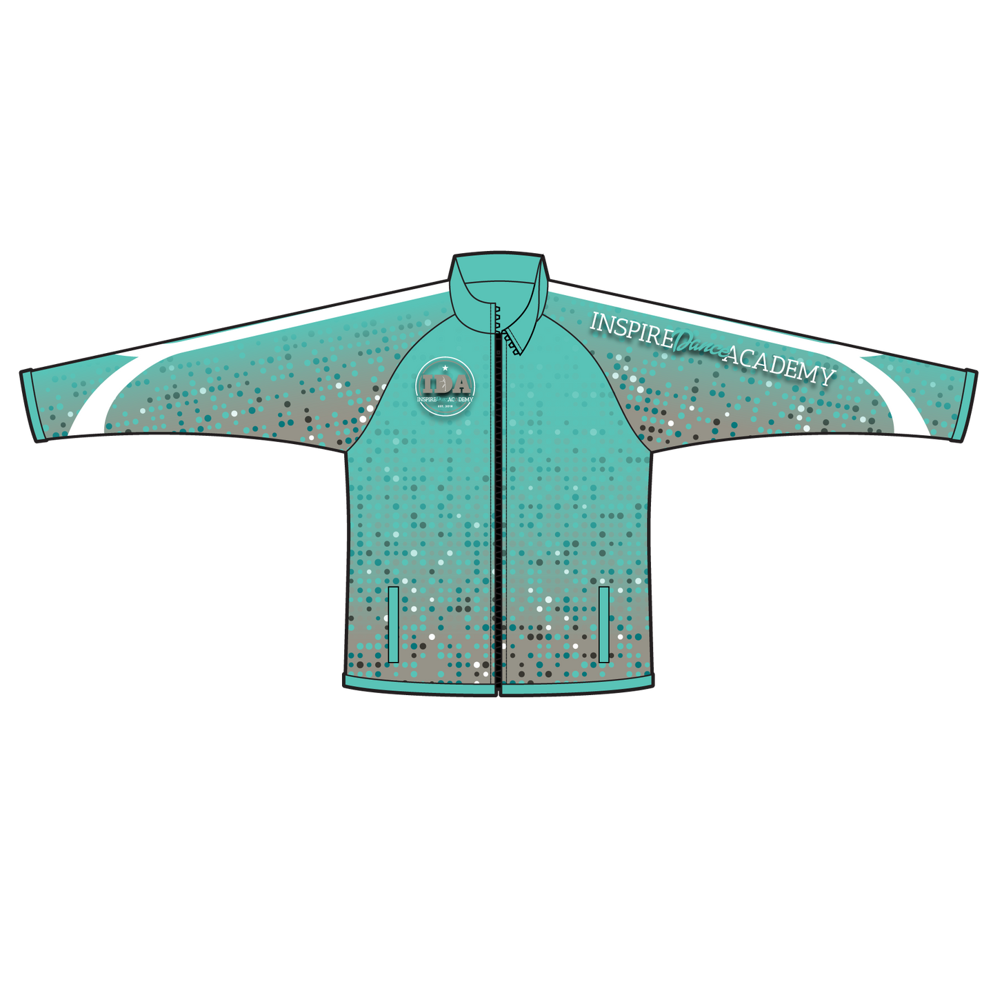 Girl's Inspire Dance Academy Dots Full-Zip Jacket