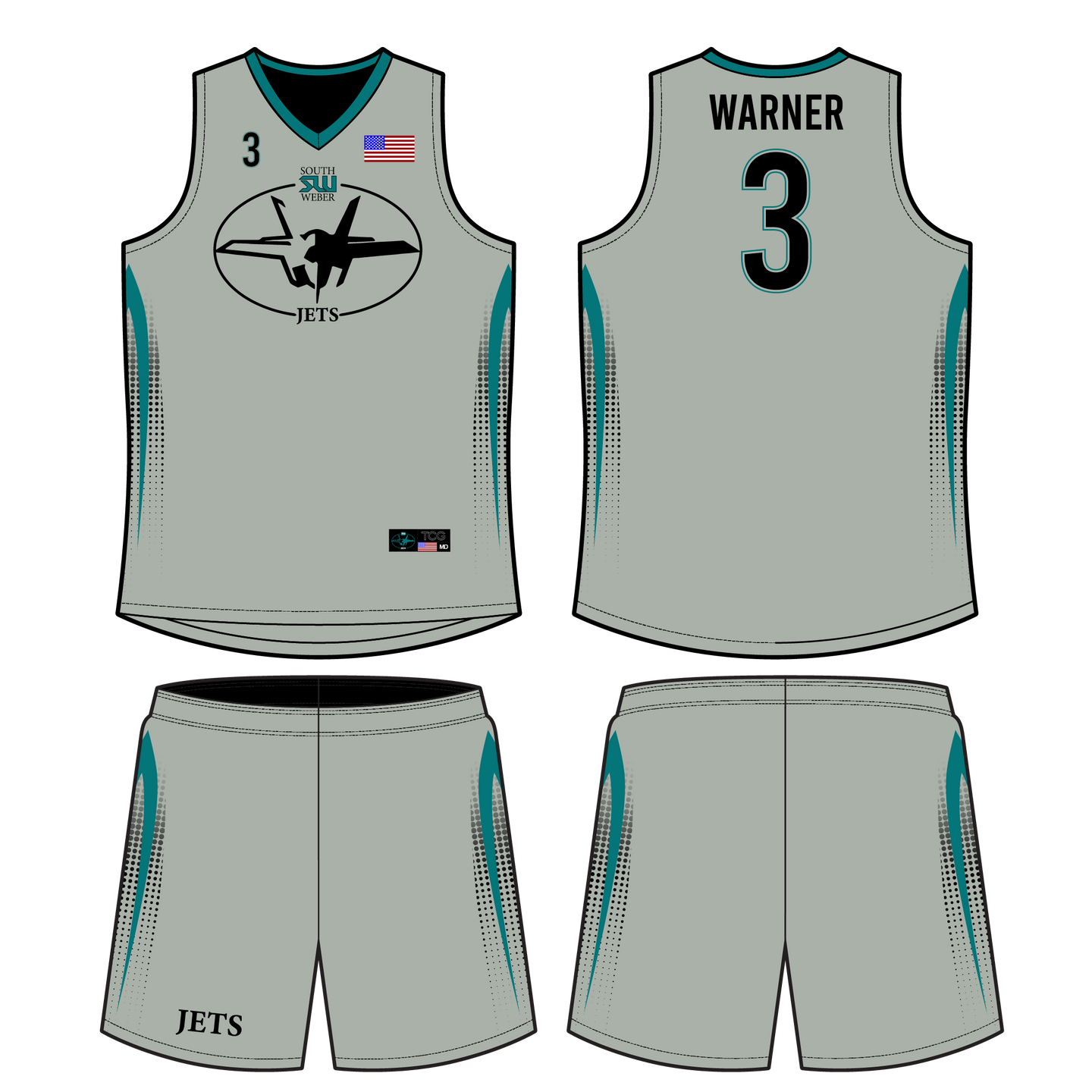 Youth South Weber Reversible Basketball Uniform