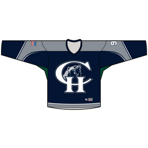 Official Copper Hills High School V-Neck Home Hockey Jersey – Team Custom  Gear