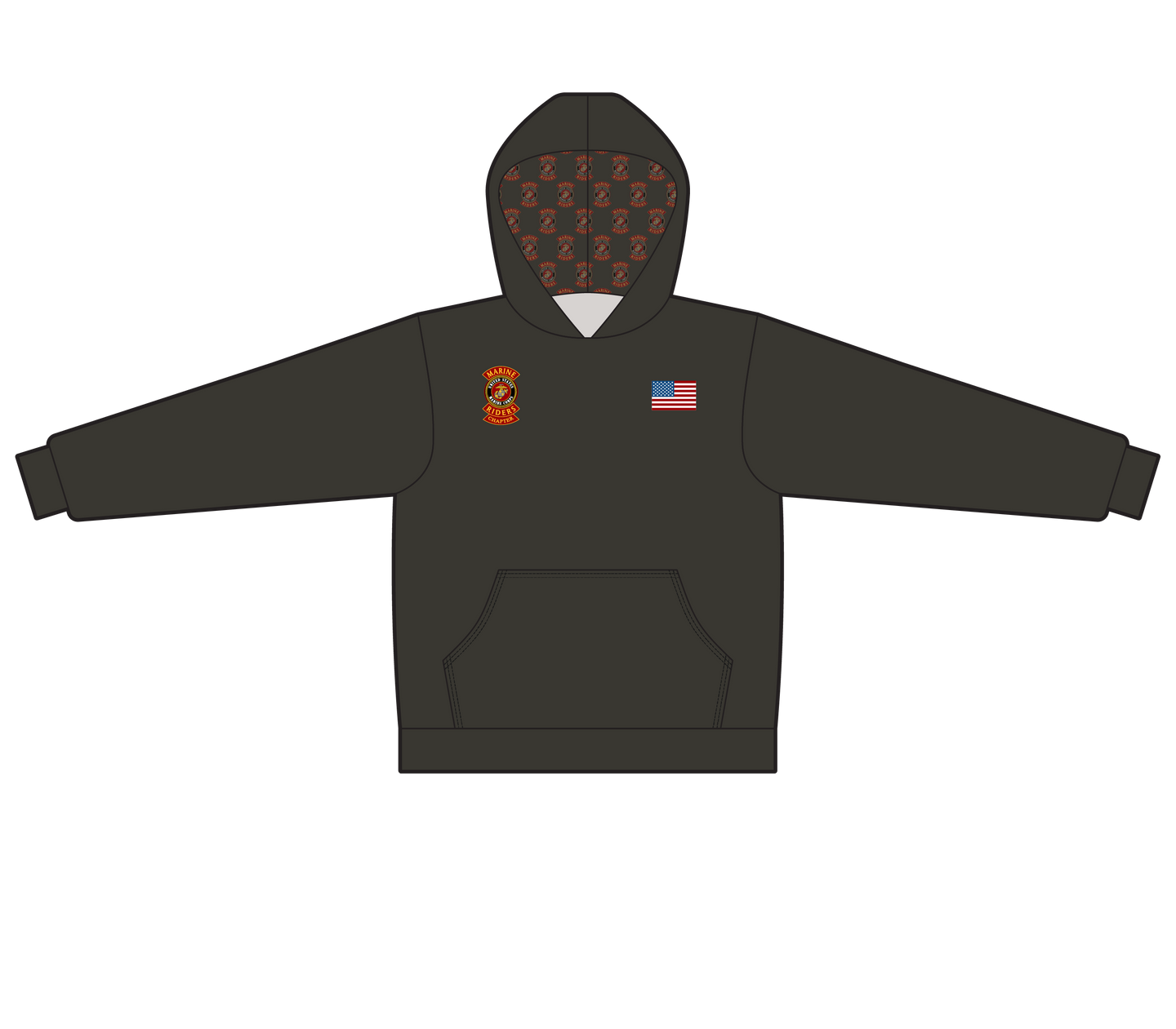 Adult Marine Riders Hoodie