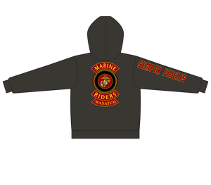 Adult Marine Riders Hoodie (Wasatch Black Out)