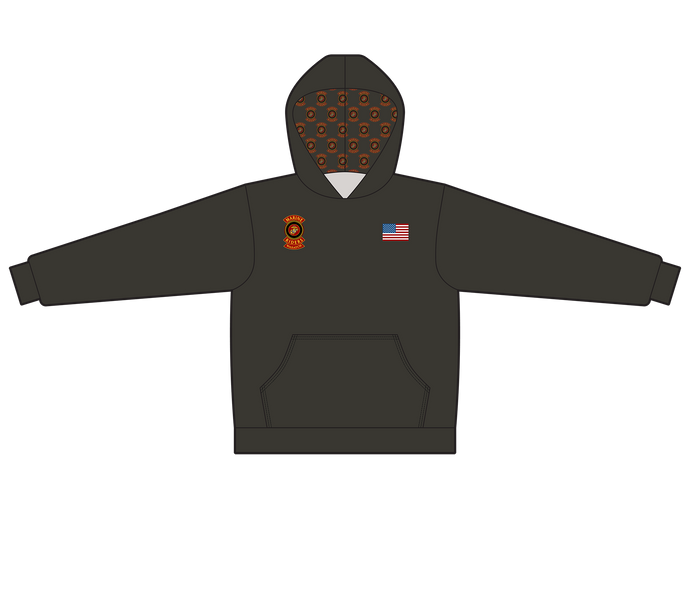 Adult Marine Riders Hoodie (Wasatch Black Out)